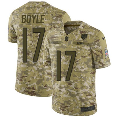 Nike Chicago Bears #17 Tim Boyle Camo Men's Stitched NFL Limited 2018 Salute To Service Jersey